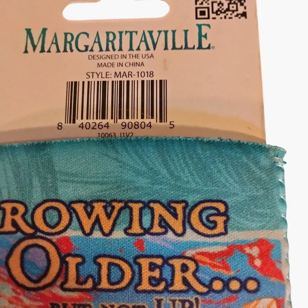 Margaritaville Slim Can Coozie Growing Older But Not Up Jimmy Buffet